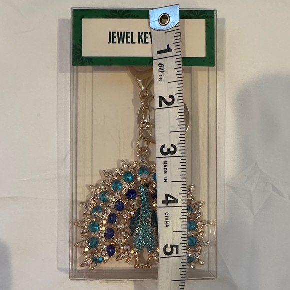 Peacock Jewel Keychain / Bag Charm - Picture 5 of 6